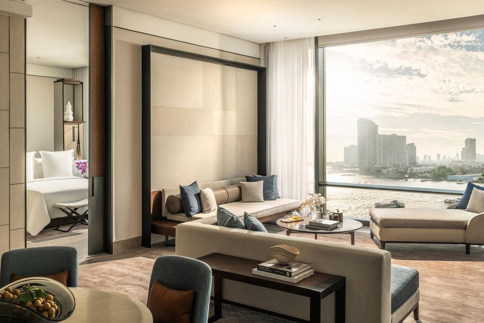 Der reduzierte Stil des Designers Jean-Michel Gathy passt perfekt zur eleganten Zurückhaltung der „Four Seasons“-Hotels