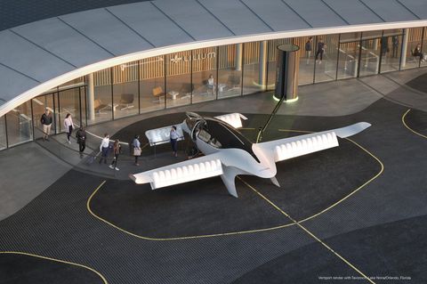 Eine Illustration aus dem Jahr 2022 zeigt, wie der elektrische Lilium-Jet einmal aussehen soll. Ob es je zum Verkehrseinsatz kommt, ist aktuell fraglich.