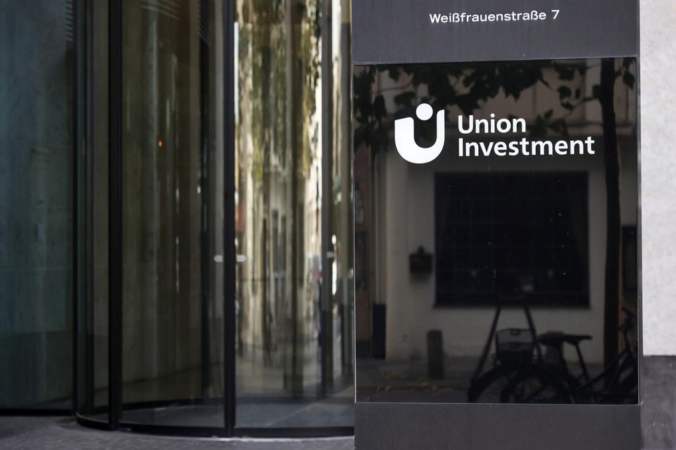 Eingangsbereich der Union Investment Bank in Frankfurt