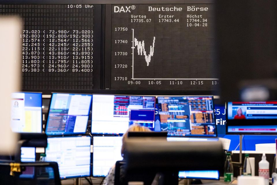 Kurstafel an der Frankfurter Börse
