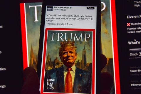 US-Präsident Donald Trump kommentierte das angeordnete Aus für die Staugebühren in New York wenig bescheiden. Er schrieb: „LONG LIVE THE KING!“