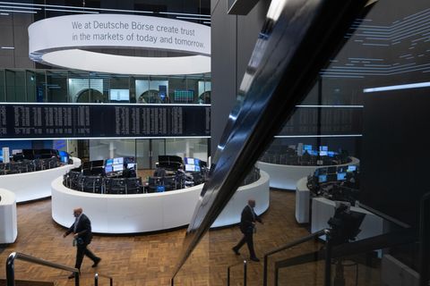 Blick in den Handelssaal der Frankfurter Börse