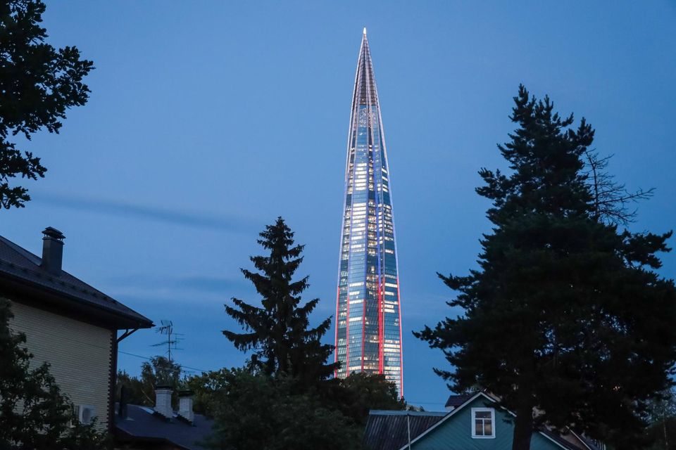 Le siège de Gazprom à Saint-Pétersbourg