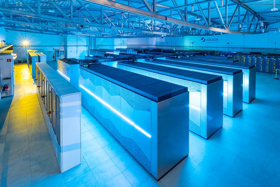 Een blik in het quantumcomputercentrum van het Jülich Supercomputing Centre (JSC) in Forschungszentrum Jülich