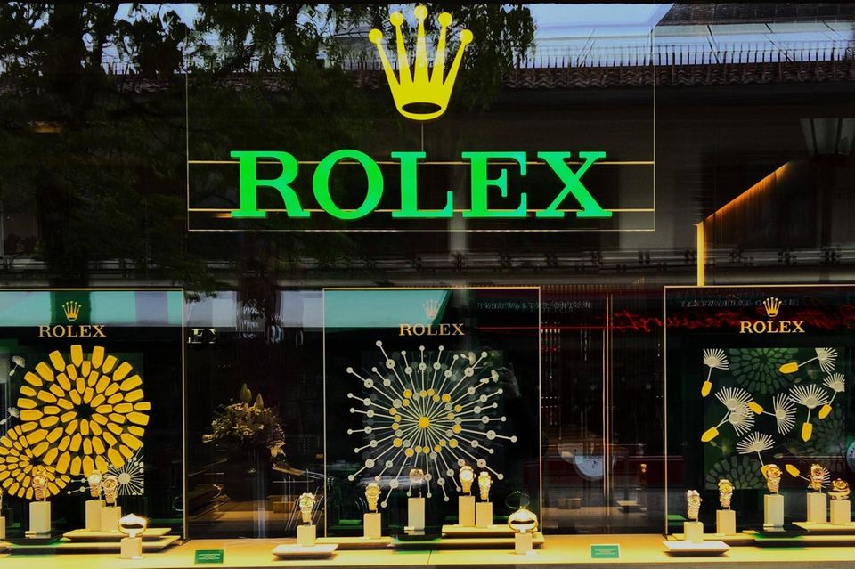 Schaufenster mit Rolex-Uhren