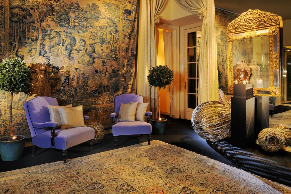 Reichlich mondän und doch modern, so wirkt das Interieur dieses Kleinods in Lugano
