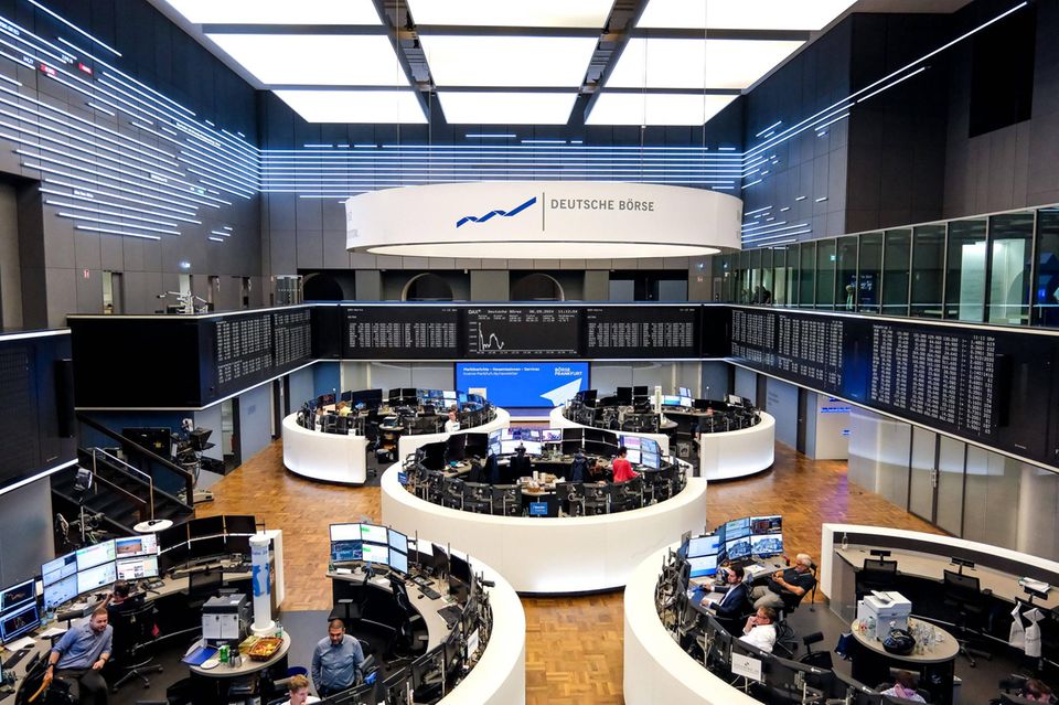 Blick in den Handelssaal der Frankfurter Börse
