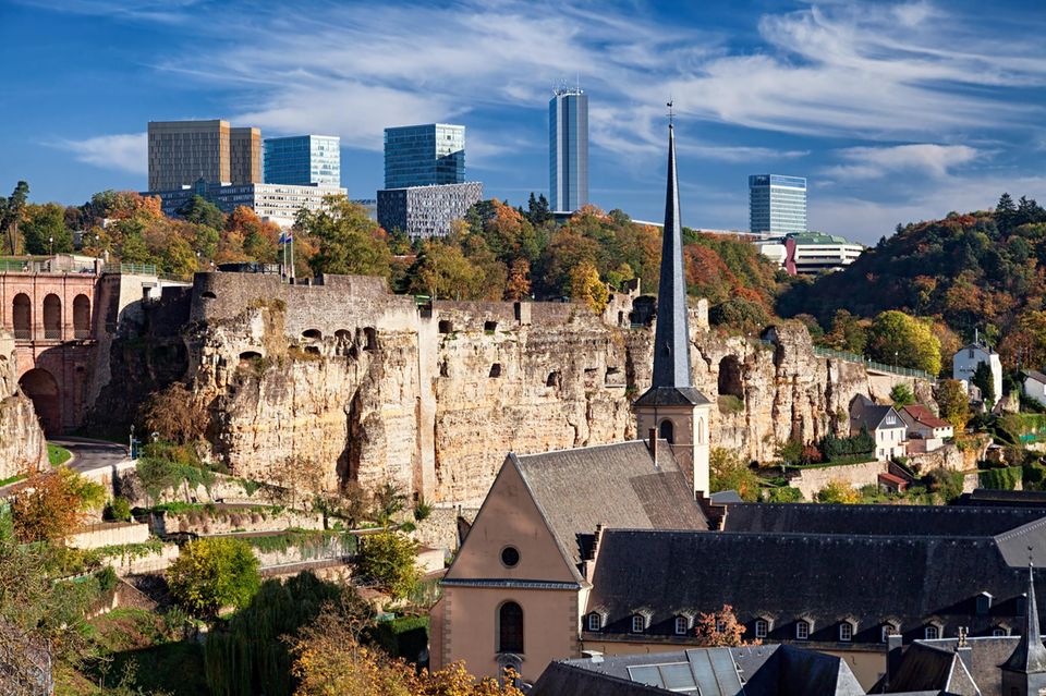 Blick auf die Altstadt in Luxemburg