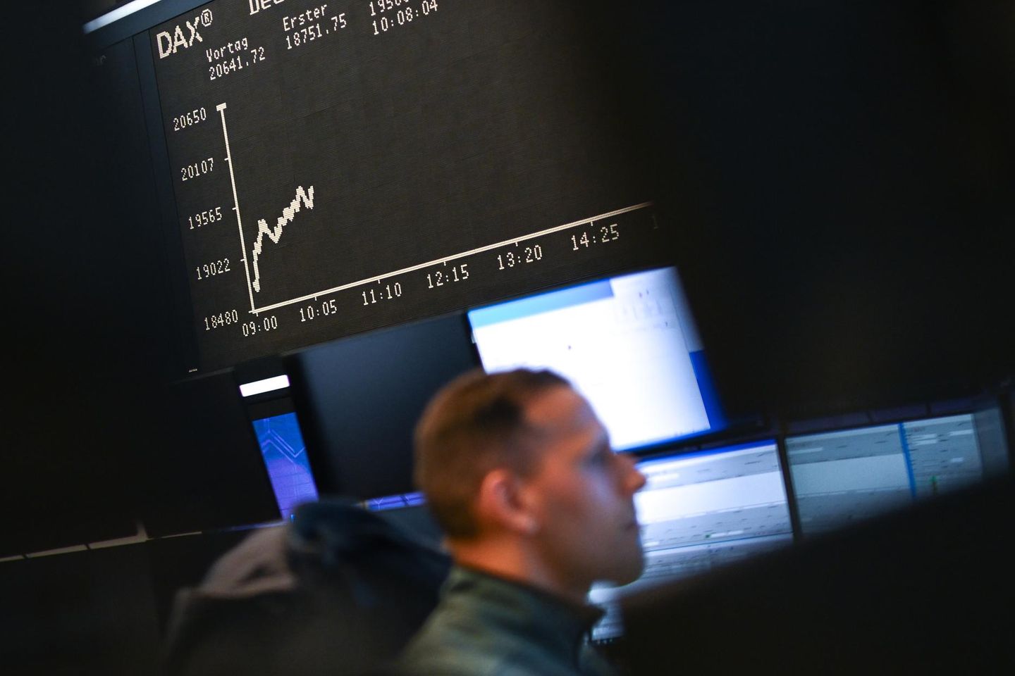 Aktienhändler an der Frankfurter Börse