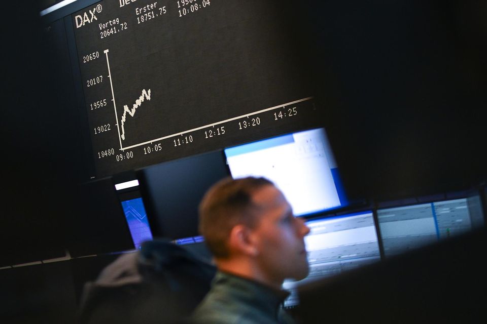 Aktienhändler an der Frankfurter Börse