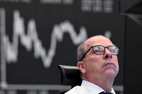 Aktienhändler an der Frankfurter Börse