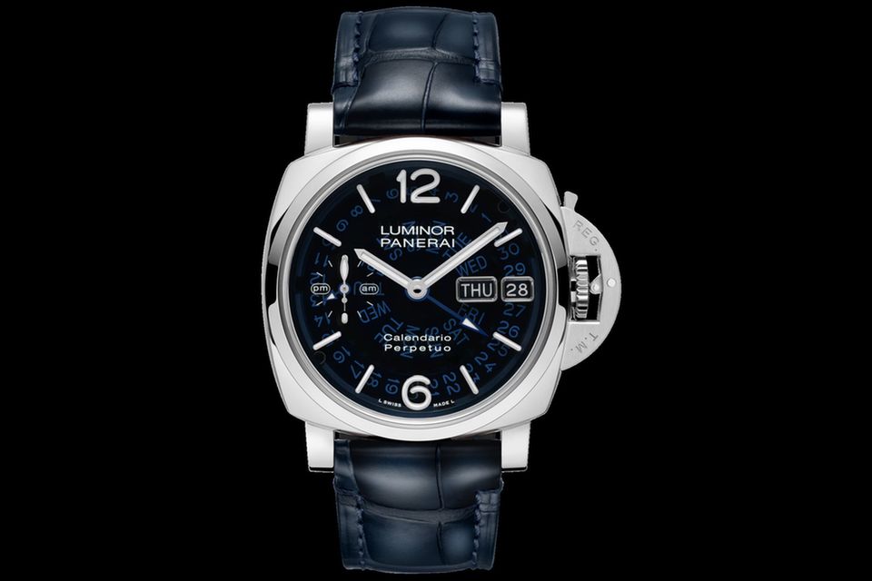 „Luminor Perpetual Calendar GMT Platinumtech“  Durchmesser: 44 mm  Preis: circa 78.000 Euro