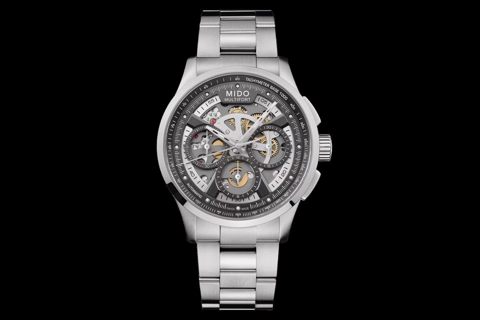 „Multifort Skeleton Chronograph“  Durchmesser: 43 mm  Preis: circa 2410 Euro