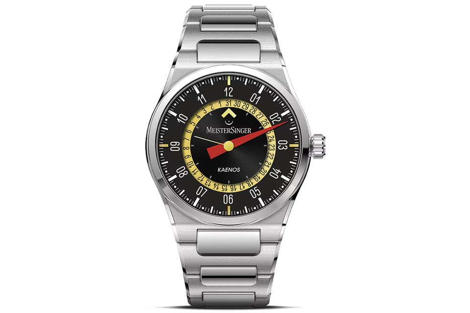 „MeisterSinger X Alain Silberstein Edition Kaenos Open Date“  Durchmesser: 40 mm  Preis: 4400 Euro