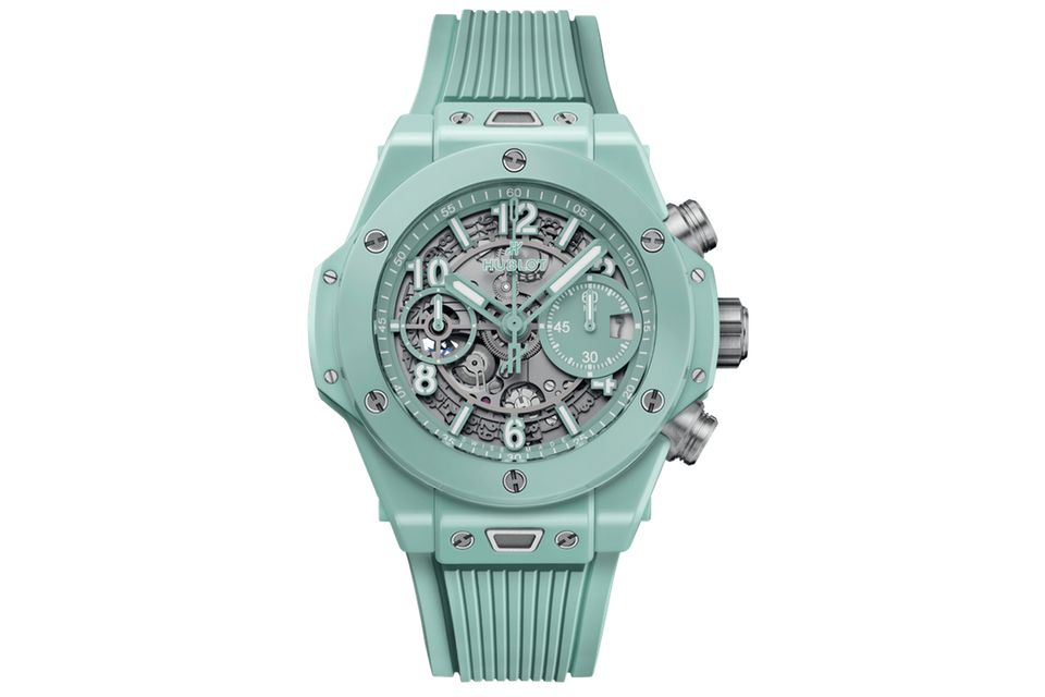 „Big Bang Unico Mint Green Ceramic“  Durchmesser: 42 mm  Preis: circa 25.000 euro