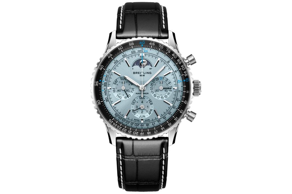 „Navitimer B19 Chronograph 43 Perpetual Calendar“  Durchmesser: 43 mm  Preis: 28.000 Euro