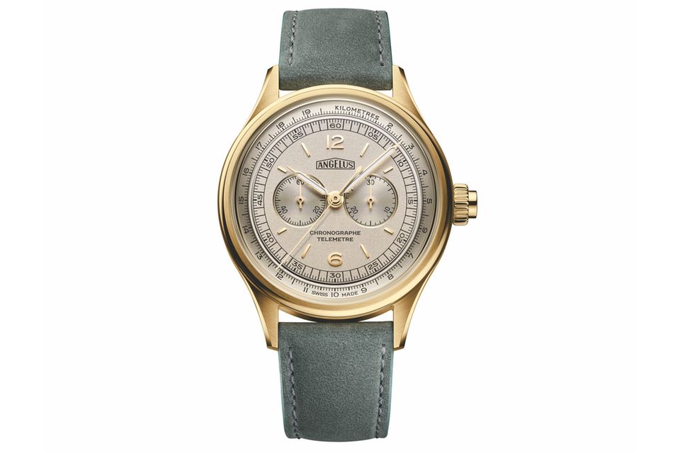 „Chronographe Télémètre Yellow Gold White“  Durchmesser: 37 mm  Preis: auf Anfrage
