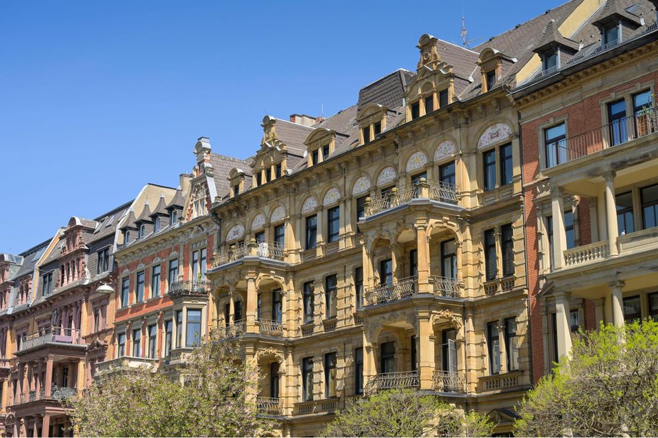 Wiesbadener Altstadt und Häuserfassaden