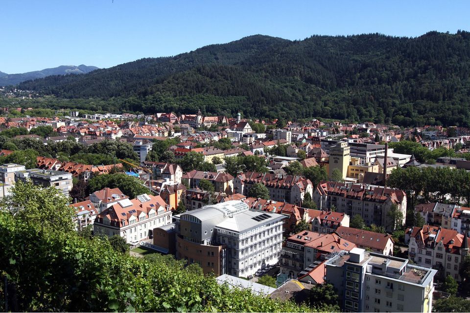 Neuer Wohnkomplex an Mehrfamilienhäusern in Freiburg im Breisgau
