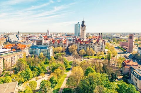 Blick auf Leipzig