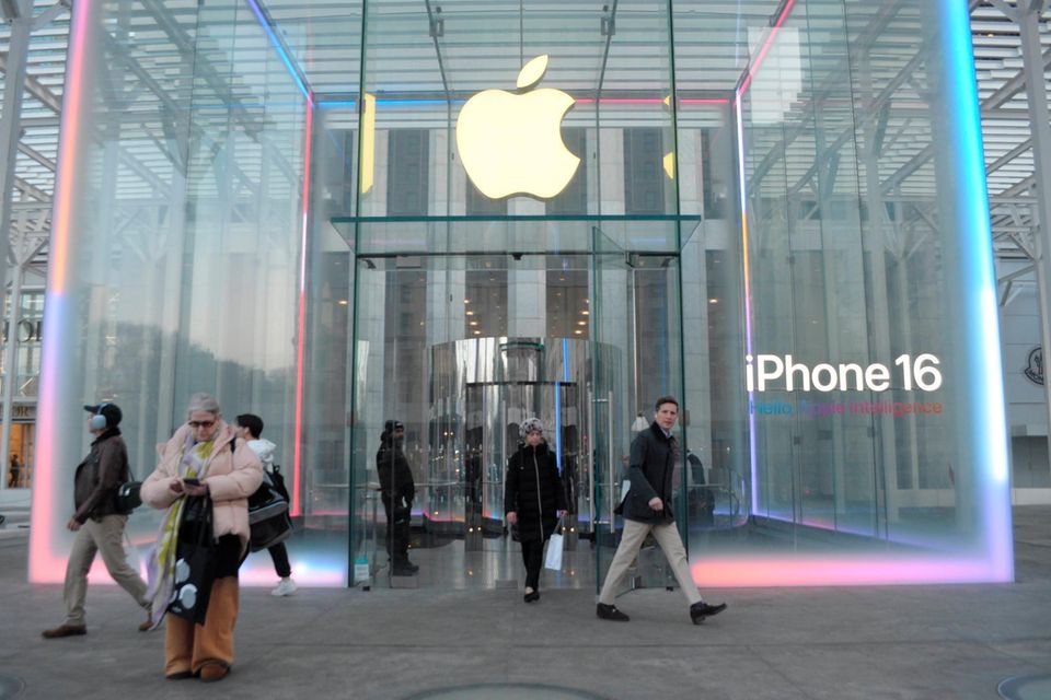 Apple-Store in New York: Vor allem die iPhone-Verkäufe in den USA trieben die starken Quartalszahlen