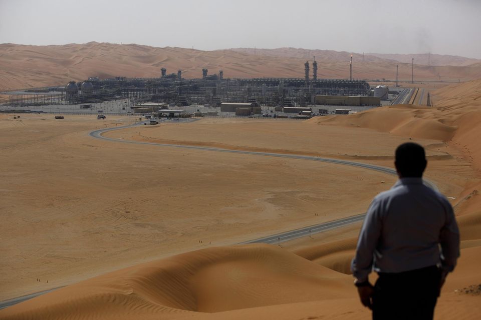 Ölfeld in Saudi-Arabien