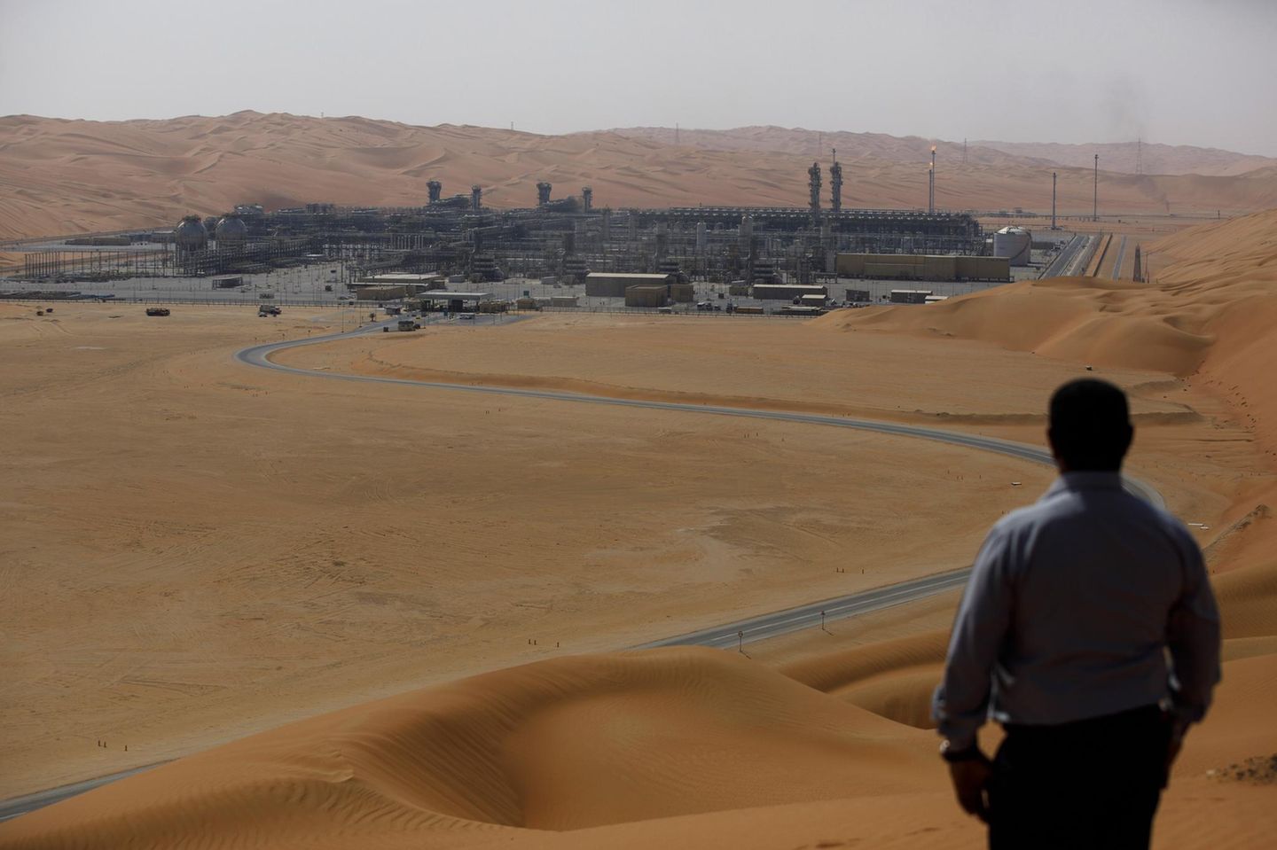 Ölfeld in Saudi-Arabien
