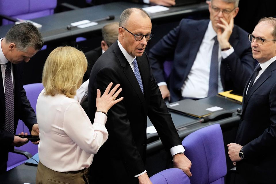 Friedrich Merz im Bundestag nach seiner gescheiterten Wahl
