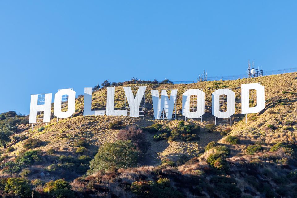 Hollywood Sign Zeichen am Mount Lee in Los Angeles, USA