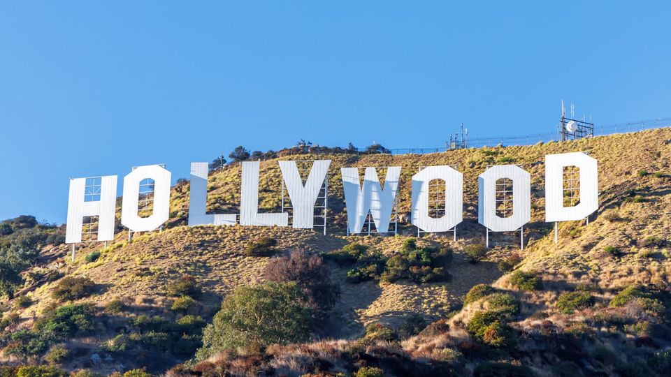 Hollywood Sign Zeichen am Mount Lee in Los Angeles, USA