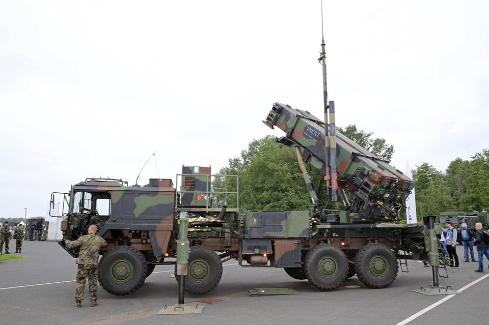 Ein bodengestütztes Flugabwehrraketen-System vom Typ Patriot der Bundeswehr