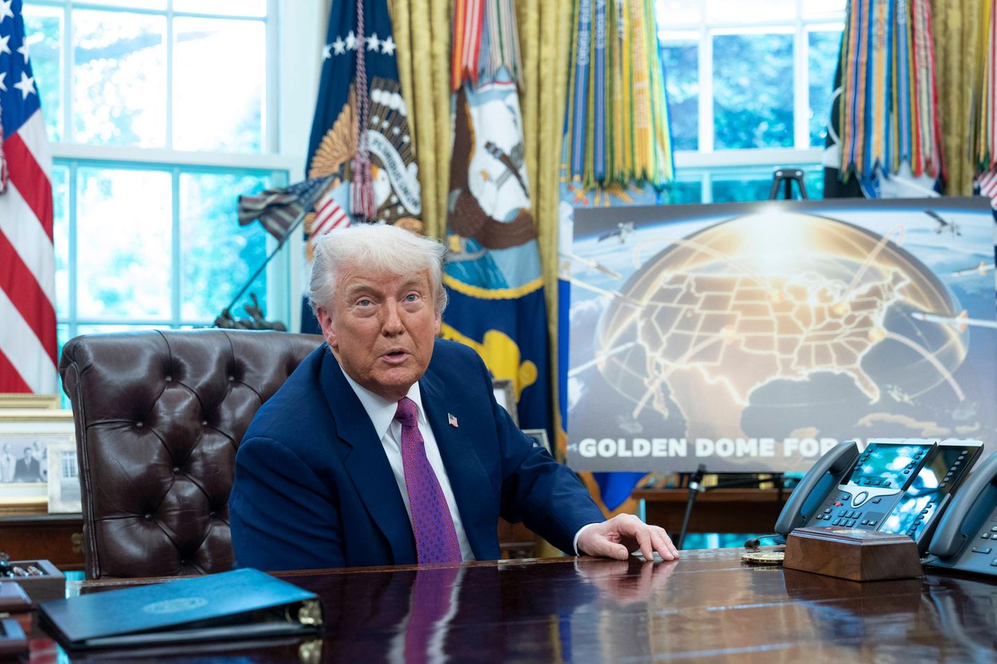 US-Präsident Trump stellte die Golden Dome-Pläne Anfang der Woche im Weißen Haus vor.