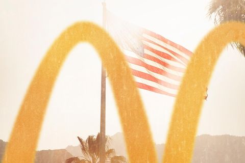 In diesem Bild von Berger kommen alle US-Klischees zusammen – eine bewusste Überspitzung.