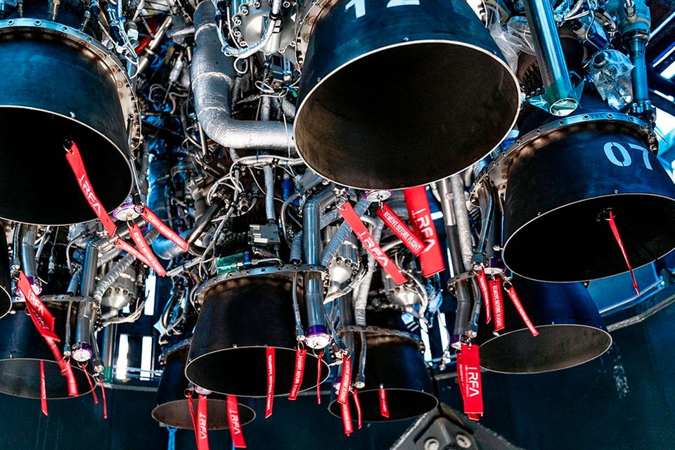 Nine Helix engines form the first stage of the lightweight launch vehicle RFA One