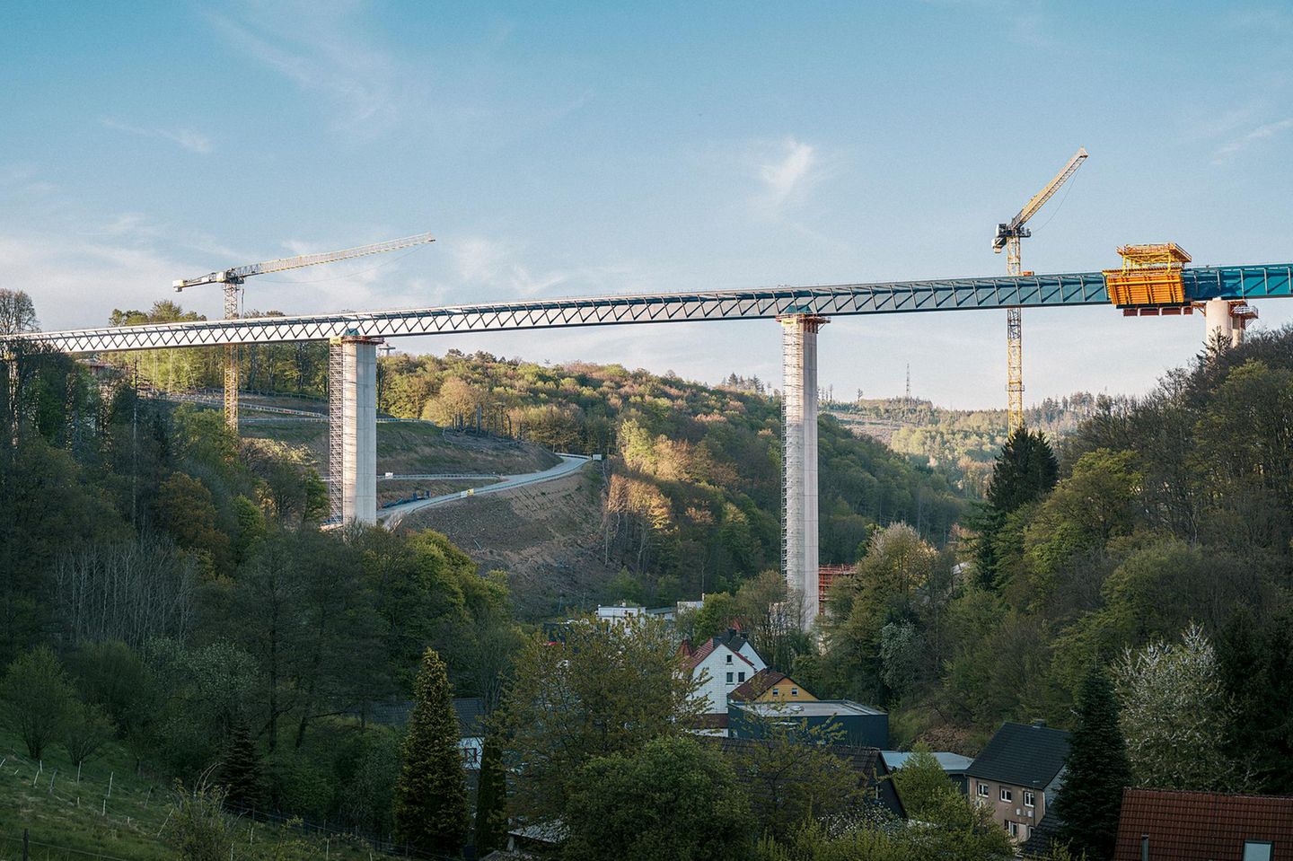 Baustelle der Rahmedetalbrücke in Lüdenscheid