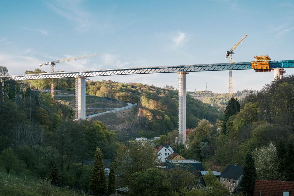 Baustelle der Rahmedetalbrücke in Lüdenscheid