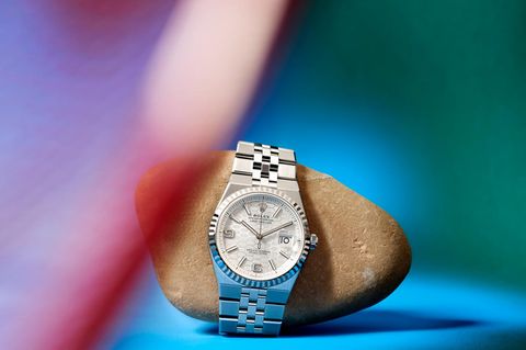Rolex „Land-Dweller 36“: neues Kaliber 7135 mit Dynapulse-Hemmung, Edelstahl Oystersteel und Weißgold, Waben-Zifferblatt, Durchmesser: 36 mm (auch in 40 mm); circa 14 300 Euro