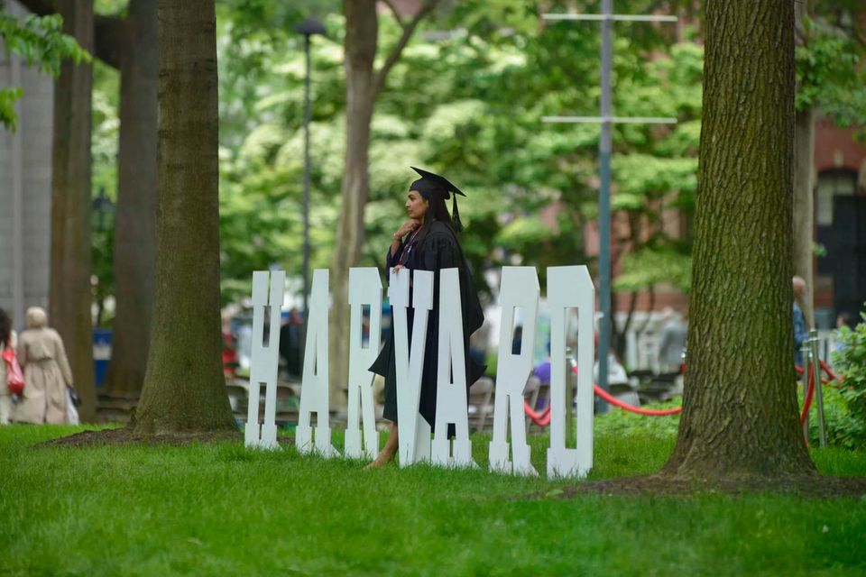 Abschlussfeiern der Studenten in Harvard