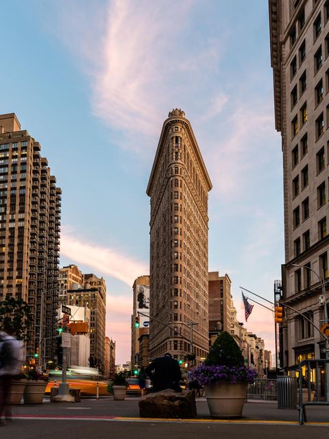 Madison Square mit Blick auf New Yorks ikonisches Flatiron Building