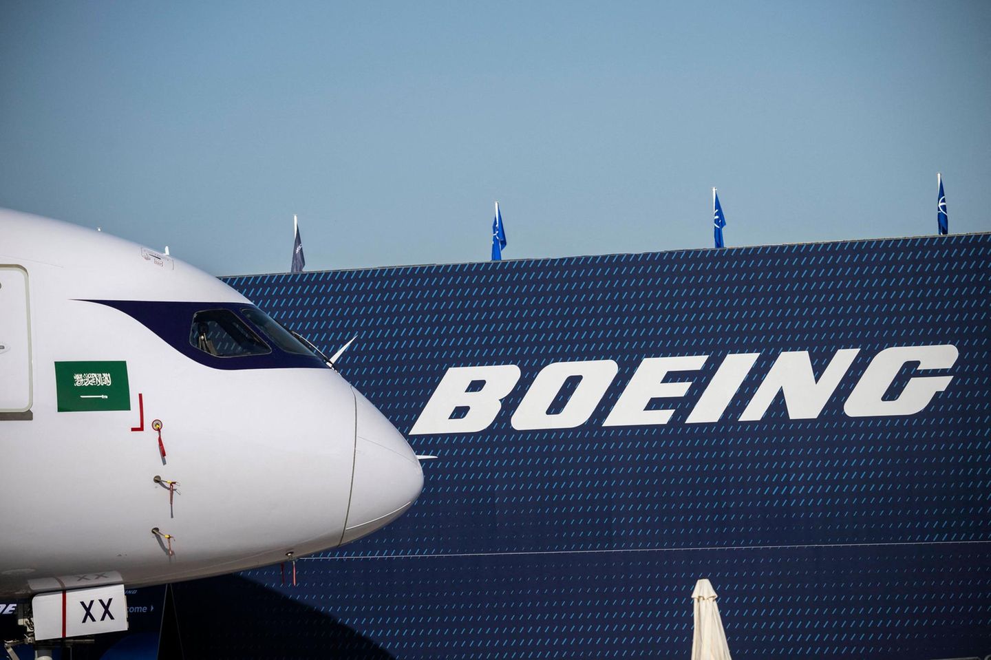 Der US-Flugzeughersteller Boeing auf der Paris Air Show in Le Bourget