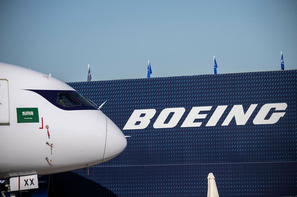 Der US-Flugzeughersteller Boeing auf der Paris Air Show in Le Bourget