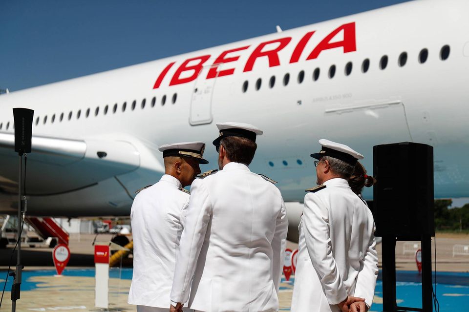 Präsentation eines Airbus A350 von Iberia