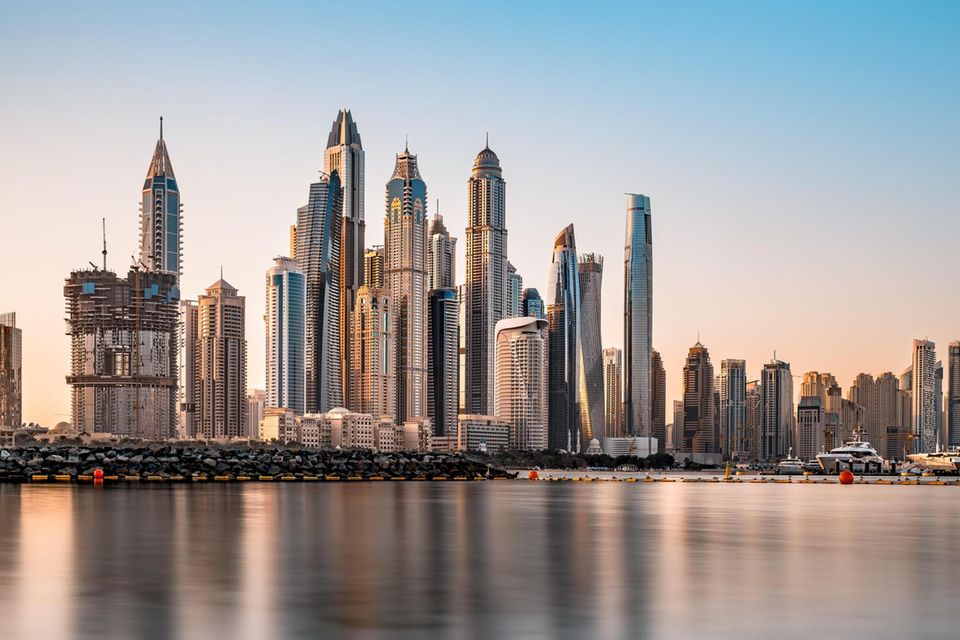 Skyline von Dubai: Die Glitzeridylle soll auch im Krieg keine Kratzer kriegen