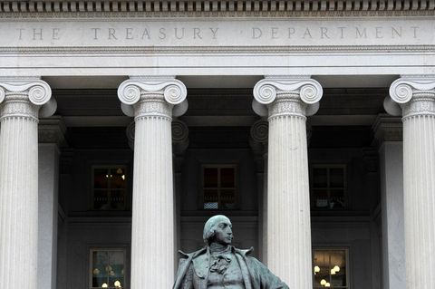 Das Gebäude des Treasury Department in Washington.