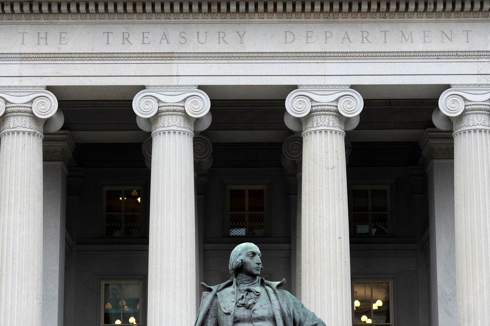 El edificio del Departamento del Tesoro en Washington.