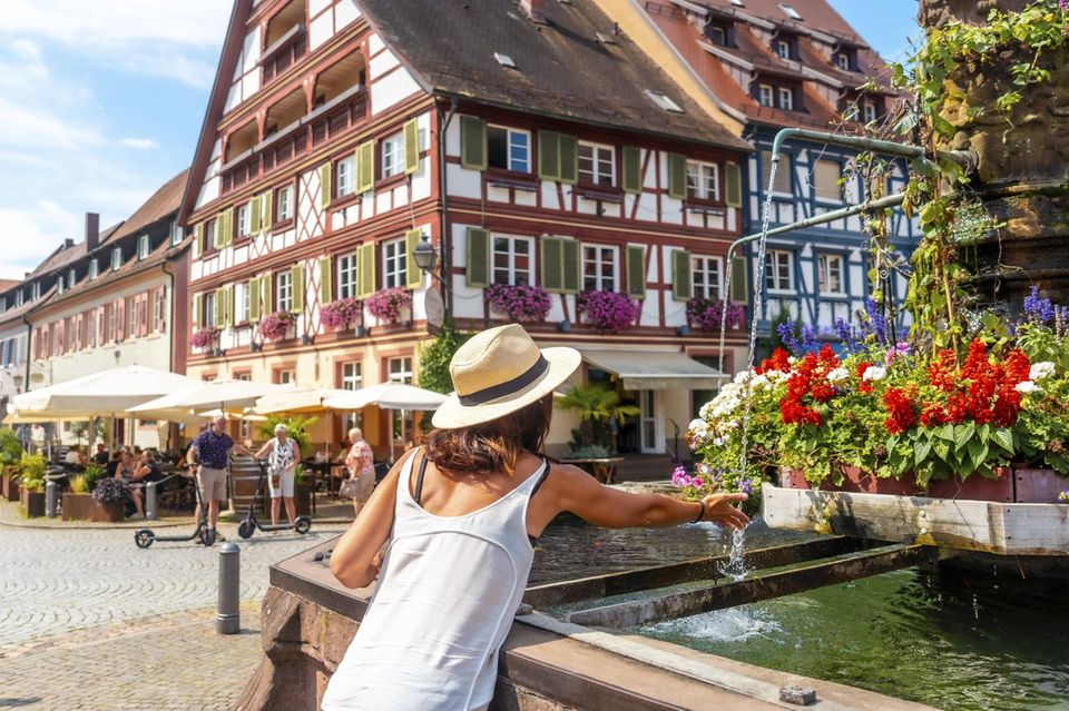 Brunnen in der Altstadt von Gengenbach im Schwarzwald
