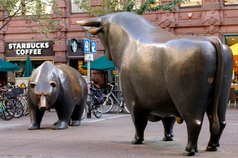 Bulle und Bär vor der Frankfurter Börse