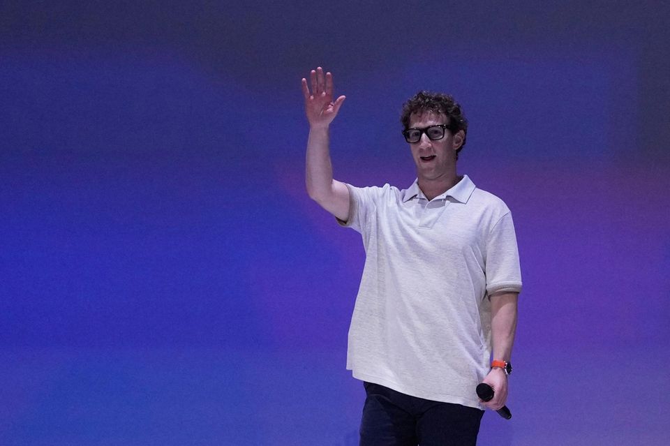 Meta-CEO Mark Zuckerberg bei einer Konferenz des Modells Llama
