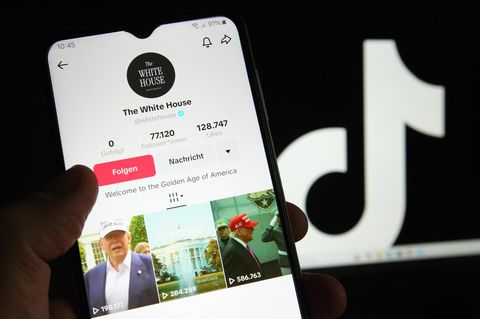 Smartphone TikTok: Account der Regierung der USA