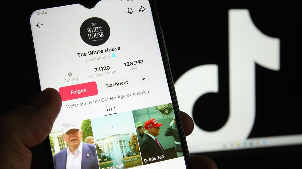 Smartphone TikTok: Account der Regierung der USA